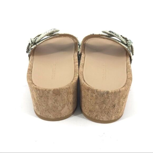 Veronica Beard Dixie Snake Print Buckle Slide Sandals New with Dust Bag - Picture 5 of 7